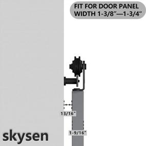 img 1 attached to Upgrade Your Interior With Skysen'S Black Sliding Barn Door Hardware T-Shape Roller Set