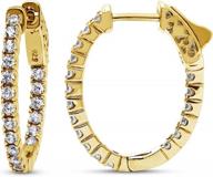 овальные серьги-кольца среднего размера из сверкающего стерлингового серебра с цирконами для женщин, 0,84 дюйма логотип