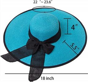 img 2 attached to Women'S Foldable Floppy Sun Hat, Wide Brim UV Protection Straw Beach Cap For Summer