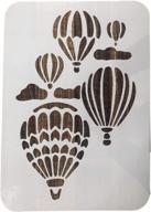 sooqoo hot air balloon stencils for painting - large reusable balloon stencils for painting on wood wall canvas fabric paper tile - diy art works home decor templates (12x16 inch) logo