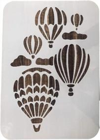 img 4 attached to SOOQOO Hot Air Balloon Stencils For Painting - Large Reusable Balloon Stencils For Painting On Wood Wall Canvas Fabric Paper Tile - DIY Art Works Home Decor Templates (12X16 Inch)