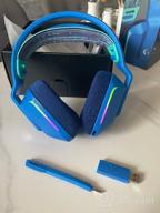 img 1 attached to Renewed Logitech G733 Lightspeed Wireless Gaming Headset with Suspension Headband, 🎧 LIGHTSYNC RGB, Blue VO!CE Mic Technology and PRO-G Audio Drivers - Black review by Wisnu Buana ᠌