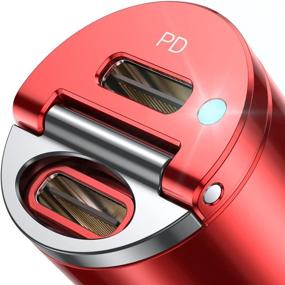 img 4 attached to 🔌 AINOPE USB C Car Charger, 30W PD & PPS 25W & QC3.0 18W, Smallest All-Metal Type C Car Charger for iPhone 13/12, iPad Pro, iPad Mini 6, Samsung S22/S21
