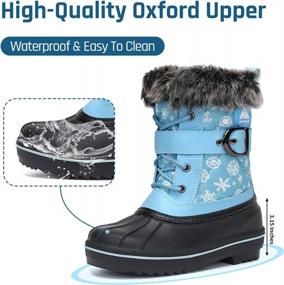 img 3 attached to Kids' Winter Snow Boots: Warm, Anti-Slip, Waterproof Cold Weather Shoes For Boys And Girls (Available In Toddler, Little Kid, And Big Kid Sizes)