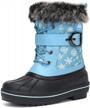 kids' winter snow boots: warm, anti-slip, waterproof cold weather shoes for boys and girls (available in toddler, little kid, and big kid sizes) logo