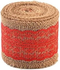 img 4 attached to EZthings® Decorative Designer Fabric Ribbons For Home Craft Projects And Gift Baskets (3 Yard, Red(2.4" Width))