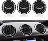 enhance your ford mustang gt's interior with carbon fiber vent outlet sticker decal cover – 2015-2020 car styling accessories логотип