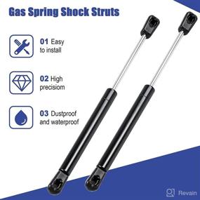 img 2 attached to 💪 High-Quality 10 Inch Gas Spring Shocks Struts Lift Support for Hydraulics Lid Stay Window Cabinet - 22.5 Lbs/100N