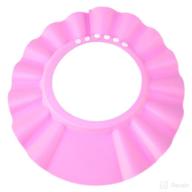 👶 hooyee soft adjustable visor hat - a safe shampoo shower bathing protection cap for toddlers, babies, kids, and children (pink) логотип