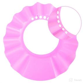 img 2 attached to 👶 HOOYEE Soft Adjustable Visor Hat - A Safe Shampoo Shower Bathing Protection Cap for Toddlers, Babies, Kids, and Children (Pink)