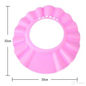 img 3 attached to 👶 HOOYEE Soft Adjustable Visor Hat - A Safe Shampoo Shower Bathing Protection Cap for Toddlers, Babies, Kids, and Children (Pink)