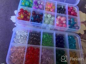 img 6 attached to 400Pcs Assorted Color 8Mm Glass Beads For Jewelry Making Bracelets - Includes 200Pcs Faceted Crystal Glass Beads And 200Pcs Crackle Lampwork Glass Round Beads - Packaged In 2 Boxes By QUEFE