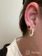 img 1 attached to Lightweight Pearl Hoop Earrings For Women - FAMARINE'S Stylish & Elegant Collection review by Adam Jauregui