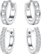 sparkle and style: kesaplan's crystal hoop earrings in platinum for women and girls logo