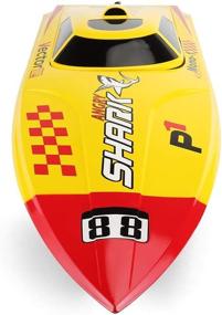 img 2 attached to Yellow FUNTECH RC Boat ARTR With Brushless Motor And 2.4GHz Remote Control - Super Fast 45 Mph+ Speed For Pools, Lakes, And Rivers
