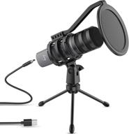 zingyou zy-ud1 gray usb microphone for gaming, podcasting, recording vocals and singing - 192khz/24bit compatible with windows & macos laptop plug & play logo