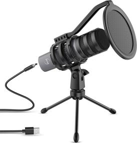img 4 attached to ZINGYOU ZY-UD1 Gray USB Microphone For Gaming, Podcasting, Recording Vocals And Singing - 192KHz/24Bit Compatible With Windows & MacOS Laptop Plug & Play