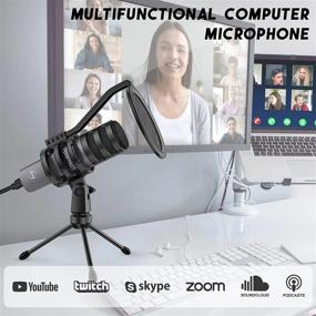 img 3 attached to ZINGYOU ZY-UD1 Gray USB Microphone For Gaming, Podcasting, Recording Vocals And Singing - 192KHz/24Bit Compatible With Windows & MacOS Laptop Plug & Play