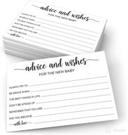 321done advice and wishes for the new baby (50 cards) baby shower game advice cards white large 4x6 for mommy logo