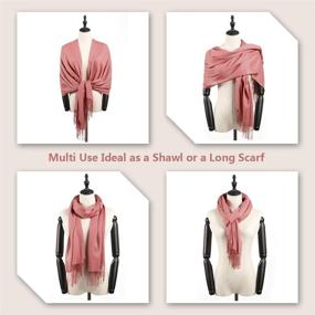 img 3 attached to 🧣 Dreamy Cashmere Twins: Stylish Pashmina Shawls for Women's Accessories at Scarves & Wraps