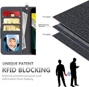 img 2 attached to Надежный и стильный чехол-кошелек Skycase с блокировкой RFID для IPhone SE 2020/7/8 4,7 дюйма - черный