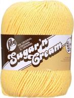 🧶 lily sugar 'n cream super size solid yarn, 4oz, medium gauge 4, 100% cotton - yellow - machine wash & dry - improved seo logo