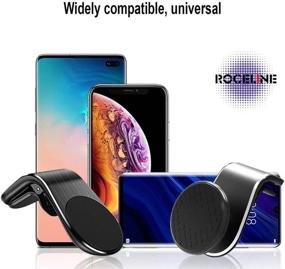 img 3 attached to 📱 Roceline Magnetic Car Phone Holder - Dashboard & Vent Mount with Super Strong 5 Magnets - Case Friendly Cell Phone Holder for iPhone and Android (Chrome)