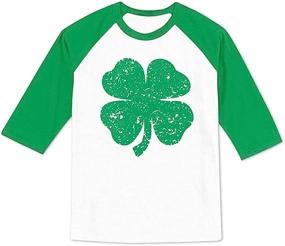 img 3 attached to 🍀 BesserBay St. Patrick's Day Lucky Shamrock Raglan Sleeve T-Shirt: Unisex Kids Irish Clover Tee 1-8 Years