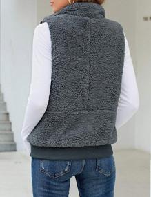 img 3 attached to Warm And Cozy: LookbookStore Women'S Sherpa Fleece Vest With Convenient Pockets