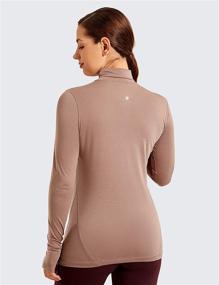 img 3 attached to 👚 CRZ YOGA Lightweight Turtleneck Thumbholes Women's Clothing: Comfortable Lingerie, Sleepwear, and Loungewear