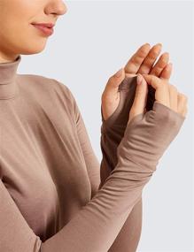 img 1 attached to 👚 CRZ YOGA Lightweight Turtleneck Thumbholes Women's Clothing: Comfortable Lingerie, Sleepwear, and Loungewear