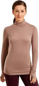 img 4 attached to 👚 CRZ YOGA Lightweight Turtleneck Thumbholes Women's Clothing: Comfortable Lingerie, Sleepwear, and Loungewear