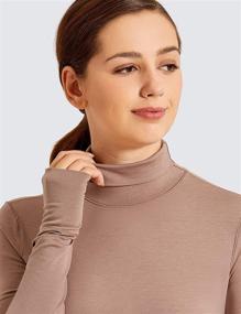 img 2 attached to 👚 CRZ YOGA Lightweight Turtleneck Thumbholes Women's Clothing: Comfortable Lingerie, Sleepwear, and Loungewear