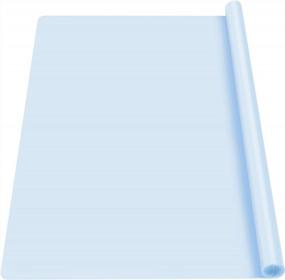 img 4 attached to Очень большие силиконовые коврики для рукоделия Gartful - антипригарные листы для столешницы для форм из смолы, эпоксидная смола, блестящая слизь, краска - 25,2 x 17,7 дюймов - светло-голубой