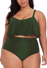 img 4 attached to 👙 Sovoyontee Women's High-Waisted Swimsuit: Optimal Choice for Bathing & Beachwear