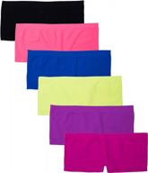 kalon 6 pack women's nylon spandex boyshort panties logo
