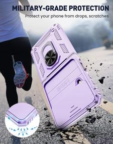 img 1 attached to Military Grade Protection Rugged Phone Case For Samsung Galaxy Z Flip 4 - Goton Purple