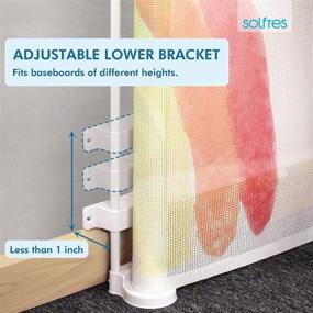 img 1 attached to Solfres Retractable Baby Gates for Safety and Rainbow Colors