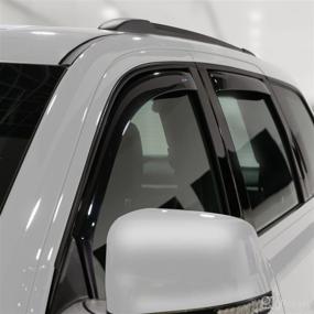 img 3 attached to 🚙 CLIM ART In-Channel Rain Guards for Jeep Grand Cherokee 2011-2020: Durable Window Deflectors and Visors in Dark Smoke (4 pcs)