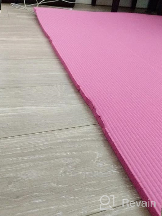 img 1 attached to Premium Thick Yoga Mat With Non-Slip Surface, Extra Large 72"L X 32"W Size, Carrying Strap And Bag Included, Ideal For Home Workouts And Fitness, Exercise Mat For Yoga And More review by Byron Howell
