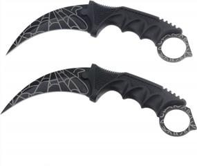 img 4 attached to 2-Pack Karambit Knife Set - Stainless Steel Camping Hunting/Tactical Knives For CS-GO, Hunting & Camping.
