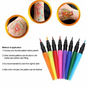 img 1 attached to Body Painting Marker Pens,8Pcs Artistic Washable Colorful Drawing Pen Tattoo Painting Pencils Pens Sticks For Halloween,Makeup,Cosplay,Party