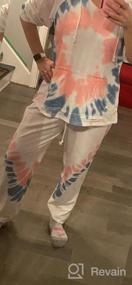 img 6 attached to Stylish Tie Dye Loungewear Set For Women - 2 Piece Sweatsuit Outfit For Relaxing And Sleeping