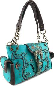 img 2 attached to Justin West Western Handbag Turquoise Women's Handbags & Wallets : Totes