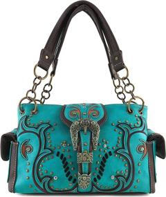 img 3 attached to Justin West Western Handbag Turquoise Women's Handbags & Wallets : Totes