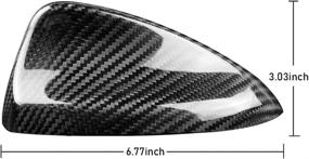img 3 attached to 🚘 AIRSPEED Carbon Fiber Car Roof Shark Fin Antenna Cover for Alfa Romeo Giulia Stelvio - Enhance Radio Signal and Style!