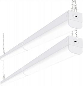 img 4 attached to Hykolity 8FT LED Shop Light 110W 14300LM Linkable Garage Lights 6-Lamp F32T8 Fluorescent Equivalent 5000K Daylight Commercial Grade Strip Light Fixture Warehouse - 2 Pack
