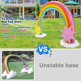 img 2 attached to Giant Detachable Flower And Sun Arch Sprinkler With Rainbow Design - Fun Outdoor And Indoor Water Toy For Kids, Perfect For Backyard, Lawn, Park And Summer Fun