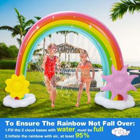 img 1 attached to Giant Detachable Flower And Sun Arch Sprinkler With Rainbow Design - Fun Outdoor And Indoor Water Toy For Kids, Perfect For Backyard, Lawn, Park And Summer Fun