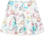 childrens place girls printed skorts girls' clothing : skirts & skorts logo